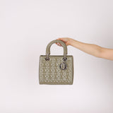 Dior 2015 Patent Khaki Medium Lady Dior