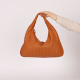 Bottega Veneta Orange Medium Intrecciato Hobo Bag