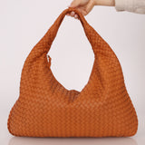 Bottega Veneta Orange Medium Intrecciato Hobo Bag