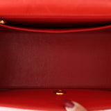 Rare Chanel 1997 Red Caviar Single Small Flap Shoulder Bag