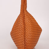 Bottega Veneta Orange Medium Intrecciato Hobo Bag