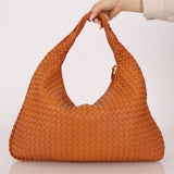 Bottega Veneta Orange Medium Intrecciato Hobo Bag