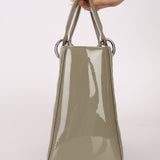 Dior 2015 Patent Khaki Medium Lady Dior