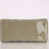 Dior 2015 Patent Khaki Medium Lady Dior
