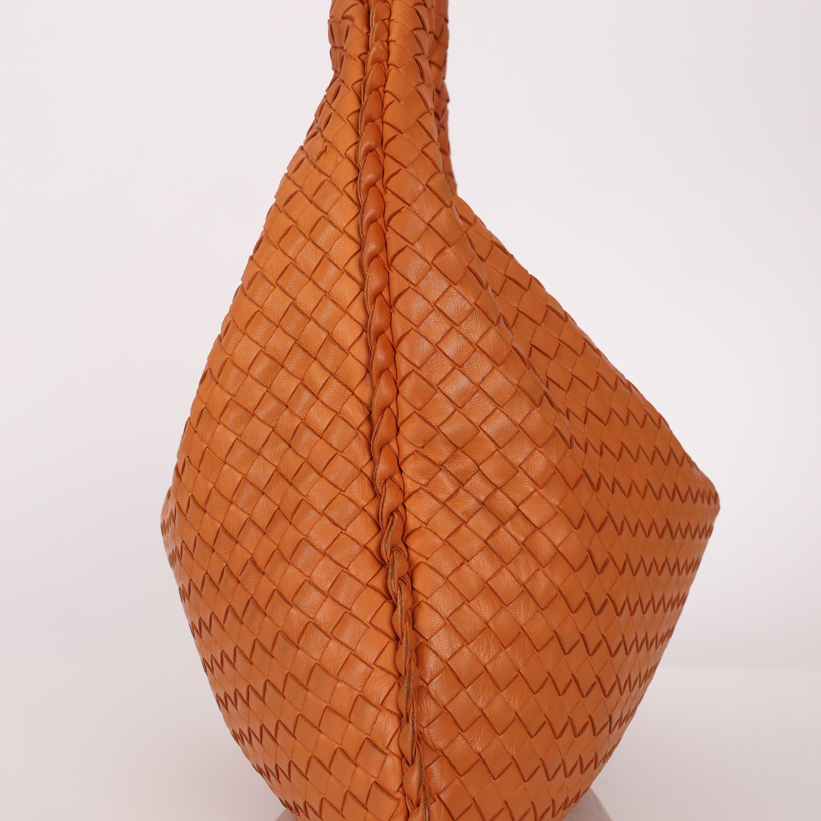 Bottega Veneta Orange Medium Intrecciato Hobo Bag