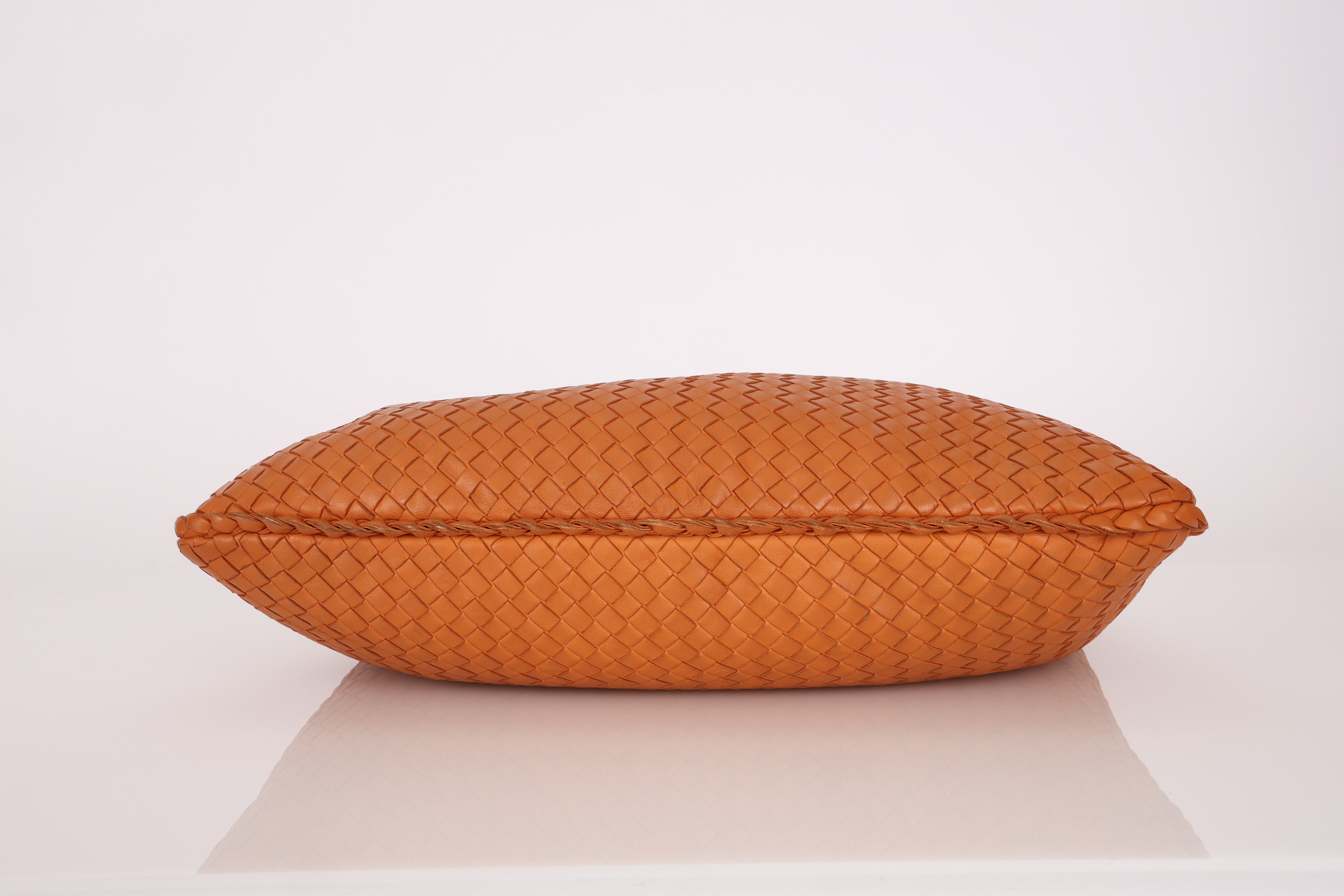 Bottega Veneta Orange Medium Intrecciato Hobo Bag