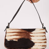Fendi Animal Print Ponyhair Baguette