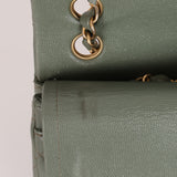 Chanel 2018 Eucalyptus Green Iridescent Caviar Small Double Flap