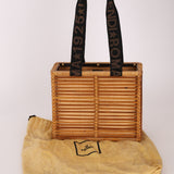 Fendi Rattan and Bamboo Small Tote