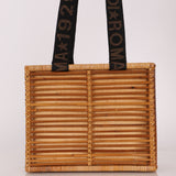 Fendi Rattan and Bamboo Small Tote