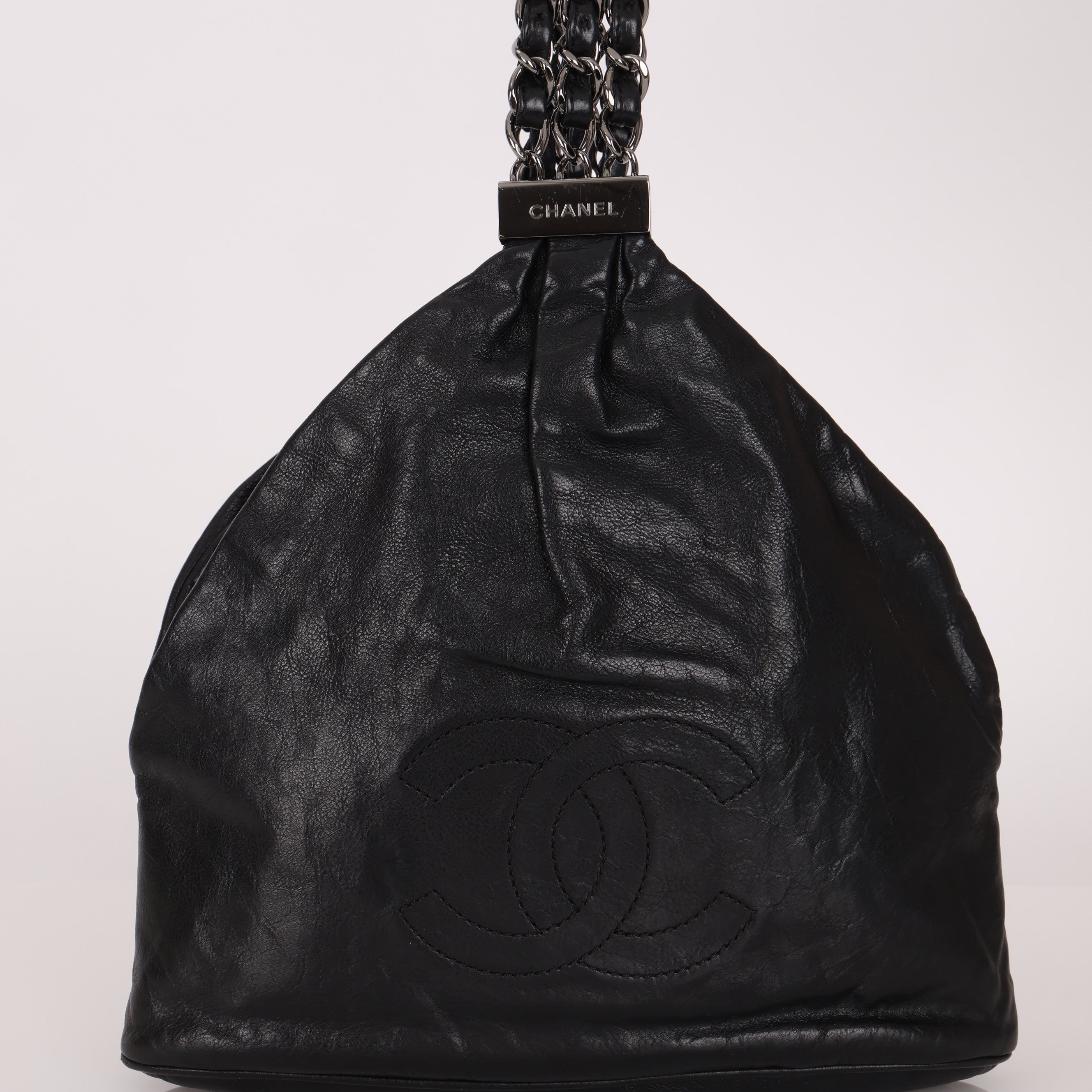 Chanel Calfskin Chain Hobo Bag