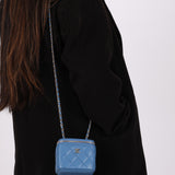 Chanel 2020 Caviar Blue Mini Vanity Crossbody