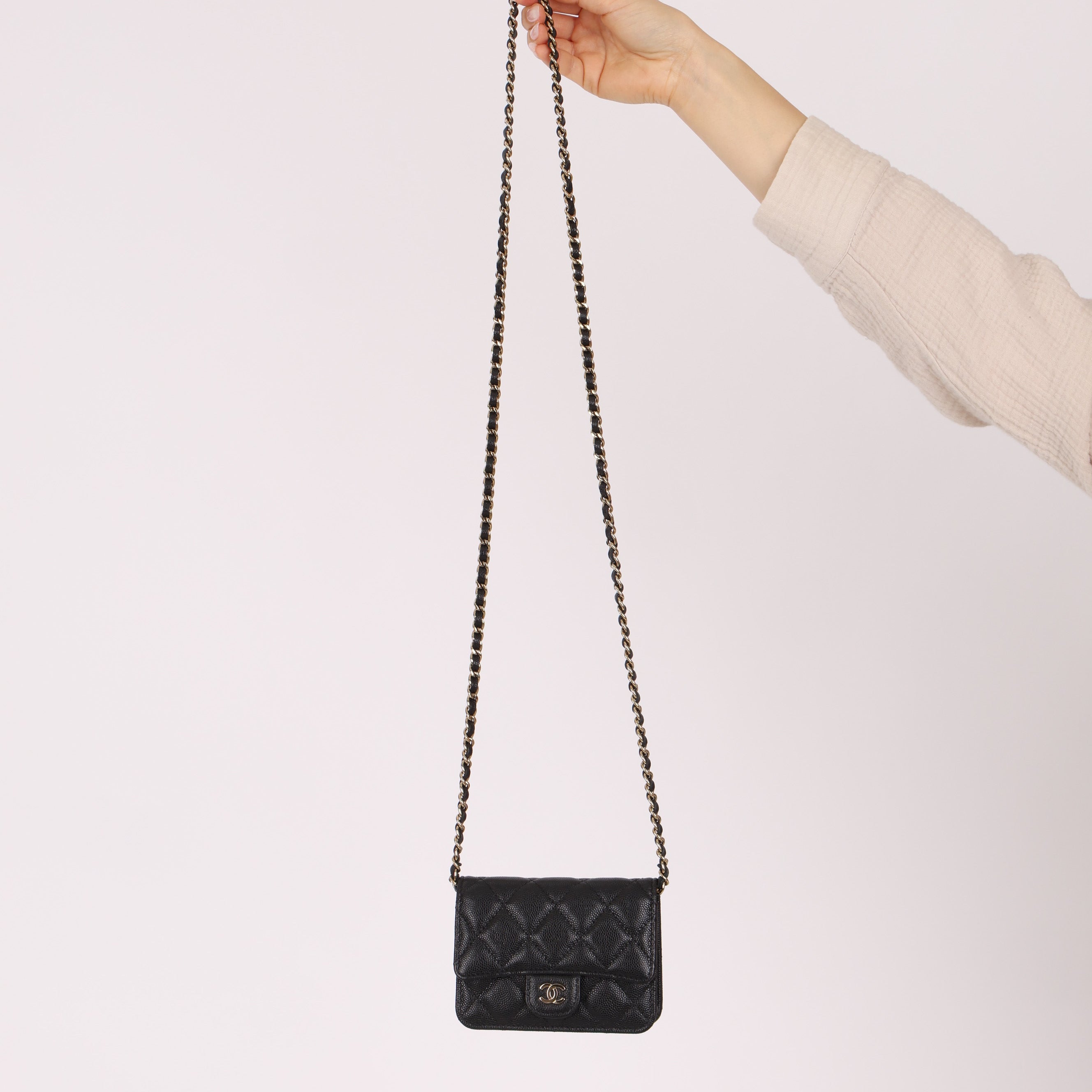 Chanel 2021 Classic Flap Cardholder with Chain