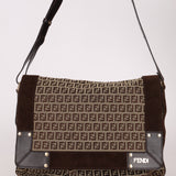 Fendi Zucchino Flap Shoulder Bag