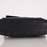 Chanel 1996 Caviar Turnlock Pocket Zip Chain Tote 24K GP