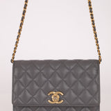 Chanel 2022 Camellia Turnlock Caviar Wallet on Chain