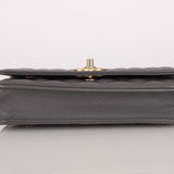 Chanel 2022 Camellia Turnlock Caviar Wallet on Chain