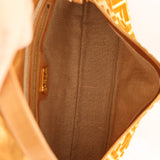 Vintage Fendi Mustard Velvet Zucca Baguette