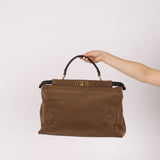 Fendi Large Soft Biege Corduroy Peekaboo