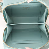 Chanel 2020 Caviar Robin's Egg Mini Filigree Crossbody