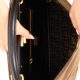 Fendi Large Soft Biege Corduroy Peekaboo