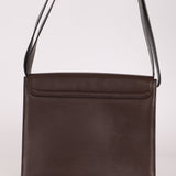 Gucci Box Calf Chocolate Square G Flap Bag