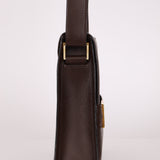 Gucci Box Calf Chocolate Square G Flap Bag