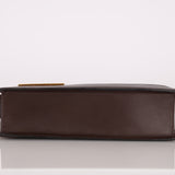 Gucci Box Calf Chocolate Square G Flap Bag