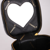 Ultra-Rare Chanel 1995 Patent Heart Mirror Barbie Turnlock Vanity