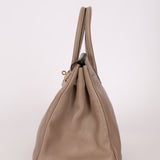 Hermès 2010 Gris Tourterelle Clemence Birkin 35 Retourne GHW