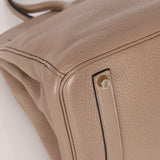 Hermès 2010 Gris Tourterelle Clemence Birkin 35 Retourne GHW
