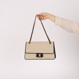 Chanel 2002 Jersey Micro Quilted Turnlock Single Classic Small Flap Bag