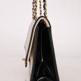 Chanel 2002 Jersey Micro Quilted Turnlock Single Classic Small Flap Bag