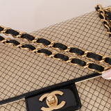 Chanel 2002 Jersey Micro Quilted Turnlock Single Classic Small Flap Bag