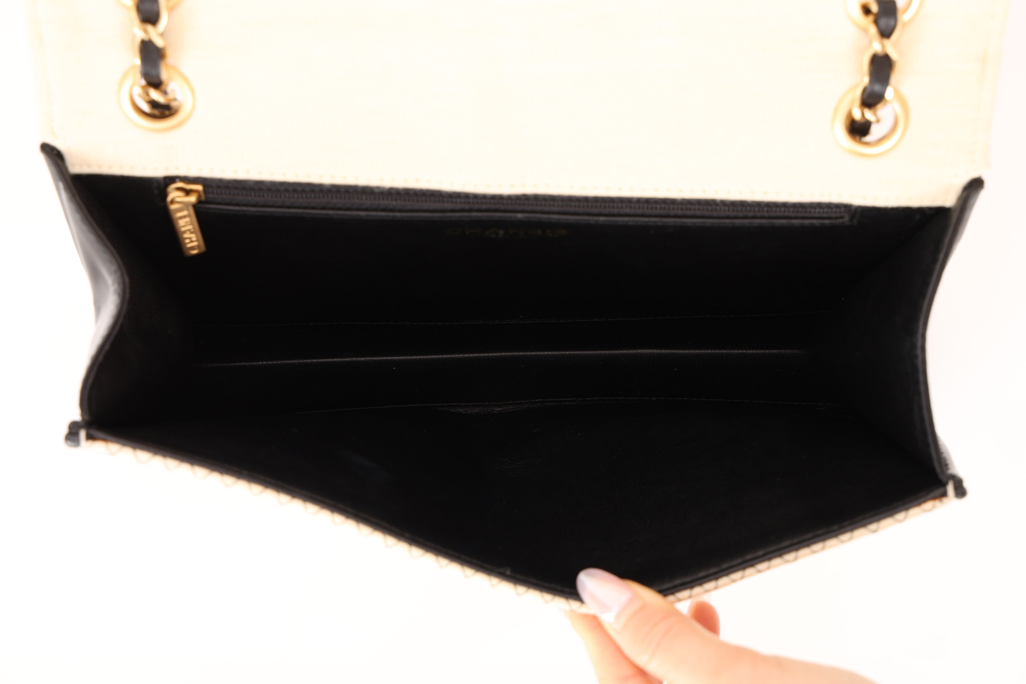 Chanel 2002 Jersey Micro Quilted Turnlock Single Classic Small Flap Bag