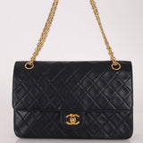 Chanel 1989 Mademoiselle Chain Lambskin Small Flap Bag 24K GP