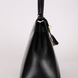 Hermès 1986 Noir Box Kelly 28 Sellier GHW