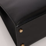 Hermès 1986 Noir Box Kelly 28 Sellier GHW