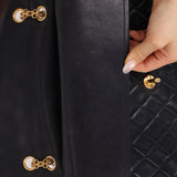 Chanel 1989 Mademoiselle Chain Lambskin Small Flap Bag 24K GP