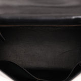 Hermès 1986 Noir Box Kelly 28 Sellier GHW