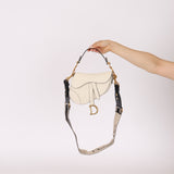 Dior Grained Calfskin Mini Saddle w/ Guitar Strap