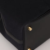 Hermès 2022 Noir Toile Goeland Swift Cargo Picotin Lock 18 GHW