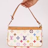 Limited Edition Louis Vuitton x Takashi Murakami Blanc Multicolor Pochette