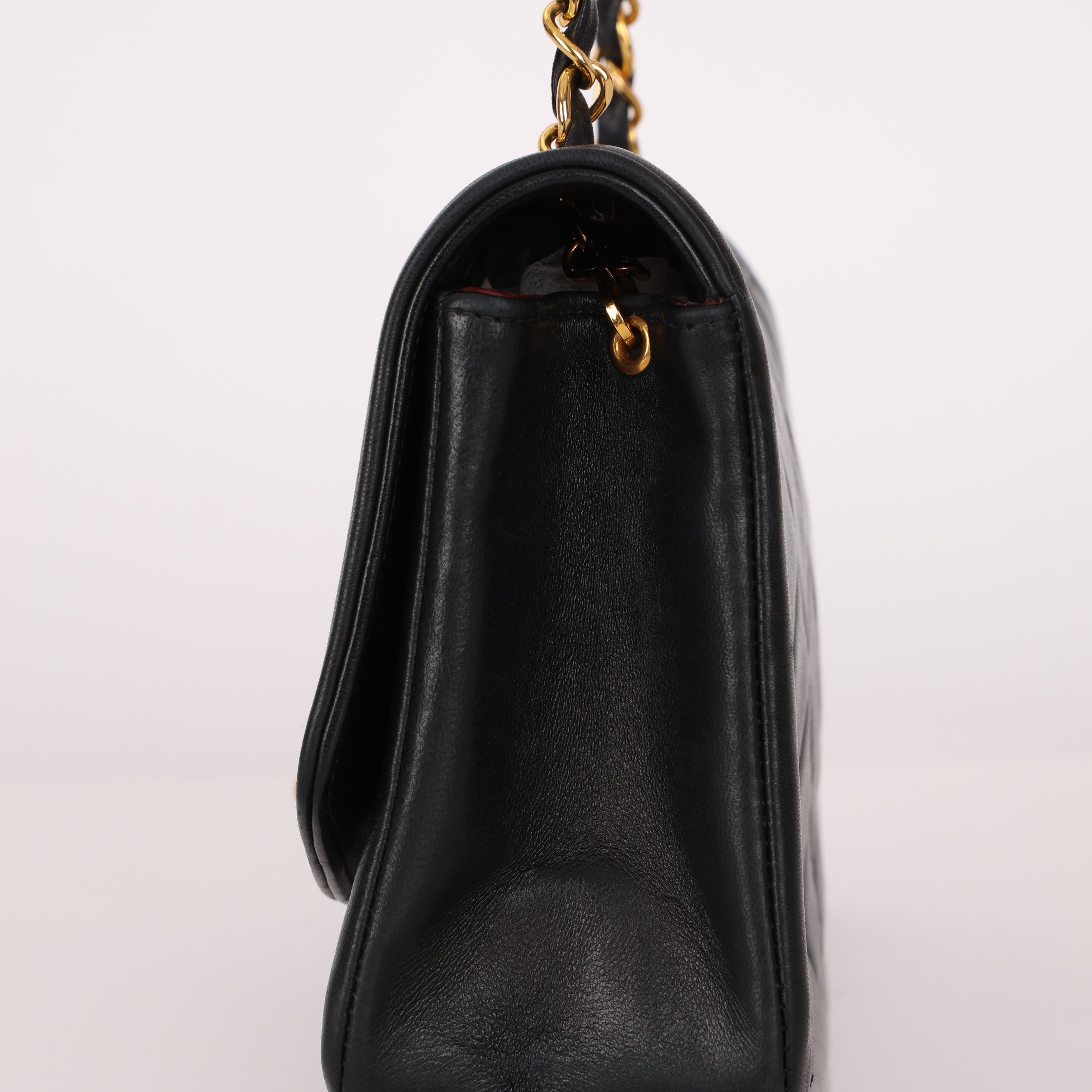 Chanel 1990s Lambskin Small Diana Bag Flap 24K GP