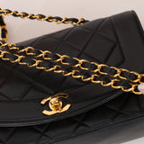 Chanel 1990s Lambskin Small Diana Bag Flap 24K GP
