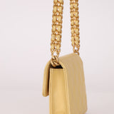 Chanel 2021 Caviar Butter Cardholder on Chain