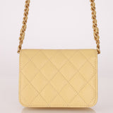 Chanel 2021 Caviar Butter Cardholder on Chain