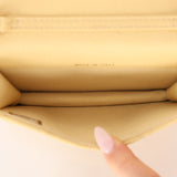 Chanel 2021 Caviar Butter Cardholder on Chain