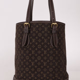 Louis Vuitton Monogram Mini Lin Bucket Bag with Pochette