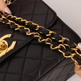 Chanel 1990s Quilted Leather Timeless Simple Square Flap Bag 24K GP